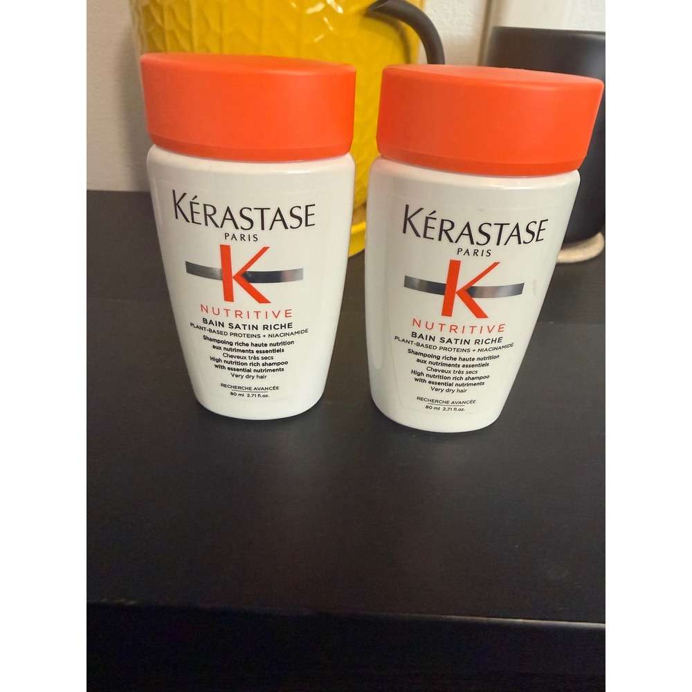 Kerastase Nutritive Bain Satin Riche Shampoo Set 2x 80ml 2.71oz New